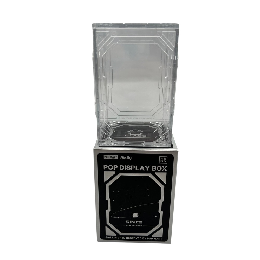 POP MART MEGA Space Molly 100% Limited Edition Clear Acrylic Display Case Box